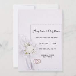 Invitación Schöne Ehering Hochzeitseinladung Karte