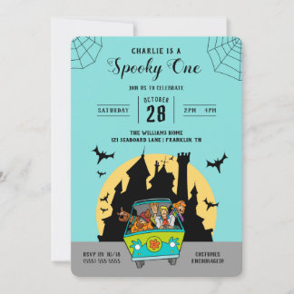 Invitación Scooby-Doo | Fantasma Un cumpleaños de Halloween