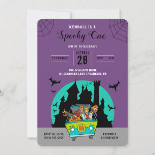 Invitación Scooby-Doo   Fantasma Un cumpleaños de Halloween