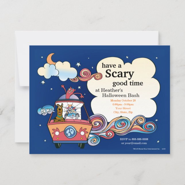 Invitación Scooby-Doo Halloween Party (Anverso)