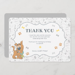 Invitación Scooby-Doo Primer Cumpleaños Gracias