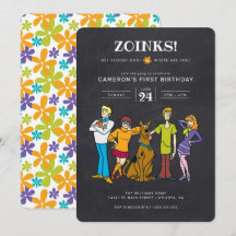 Scooby-Doo y el cumpleaños de Gang Groovy Chalkboa