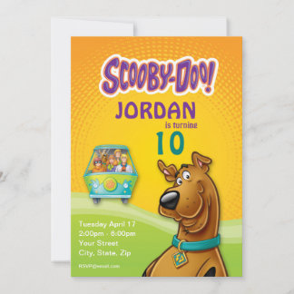 Invitación Scooby-Doo y la máquina de misterio de pandillas