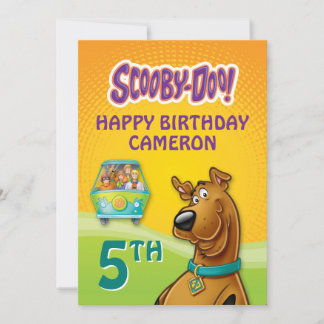 Invitación Scooby-Doo y la máquina de misterio de pandillas
