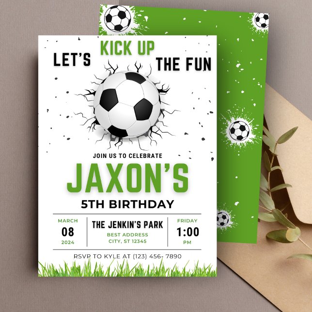 Invitación ⚽ Score Big con nuestro editable cumpleaños de fút (Subido por el creador)