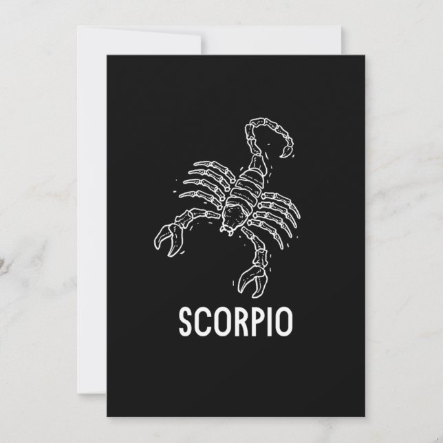 Invitación Scorpio Astrology Birthday Gift Zodiac Signs (Anverso)