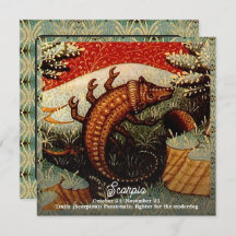 Scorpio, cumpleaños del Rótulo Zodiaco Escorpión