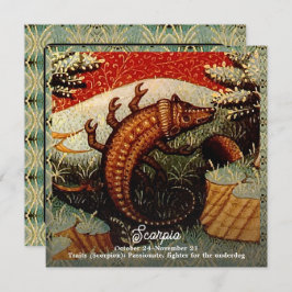 Invitación Scorpio, cumpleaños del Rótulo Zodiaco Escorpión