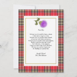Invitación Scotch Clan Tartan Boda Poem Gracias Foto