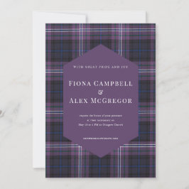 Invitación Scotland Forever Tartan Invitation