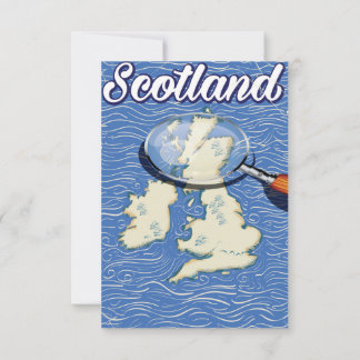 Invitación Scotland Vintage style travel poster