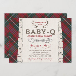 Invitación Scottish Tartan Wilderness Co-ed Baby Shower
