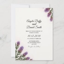 Invitación Scottish Thistle Wedding Invitation