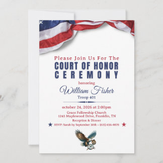 Invitación Scout Achievement Ceremony Invitation