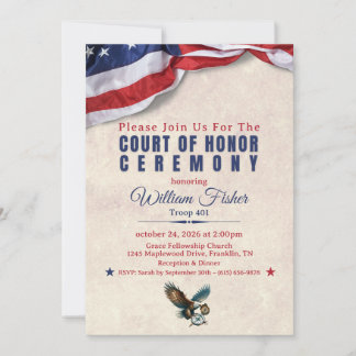 Invitación Scout Achievement Ceremony Invitation