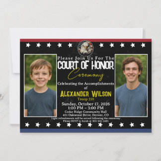 Invitación Scout Achievement Ceremony Invitation with Photos