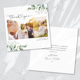 Invitación Script con Boda de multifotografía de corazón