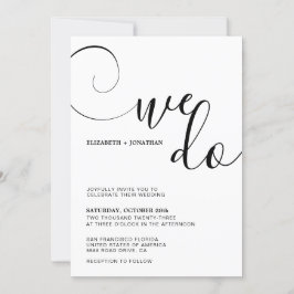 Invitación Script de caligrafía clásica que hacemos Boda