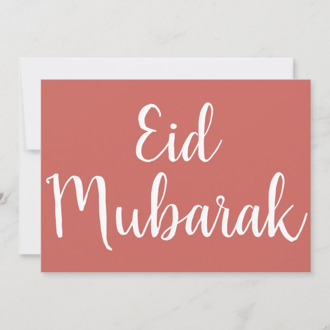 Invitación Script Eid Mubarak Eid Card (Anverso)