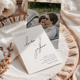 Invitación Script minimalista moderno y caprichoso