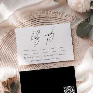 Invitación Script Minimalista y caprichoso moderno RSVP