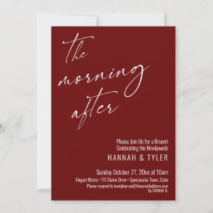 Invitación Script Moderno El Brunch de la Mañana Después Borg