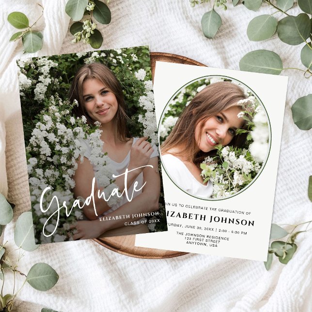 Invitación Script Photo Graduation Party  (Subido por el creador)