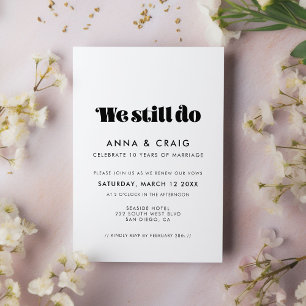 Invitación Script retro vintage Seguimos haciendo renovación