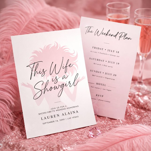 Invitación Script Wife Is a Showgirl Bachelorette Weekend (Subido por el creador)