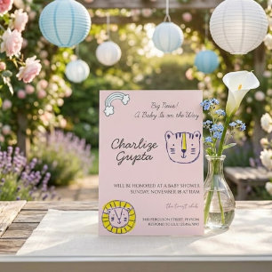 Invitación Se acerca un bebé Fiesta de Baby Shower