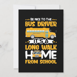 Invitación Sé Amable Con El Conductor De Autobús