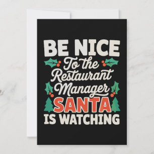 Invitación Sé Amable Con El Gerente Del Restaurante Santa Est