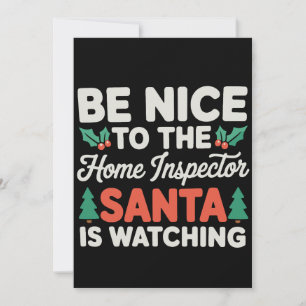 Invitación Sé Amable Con El Inspector De Viviendas Santa Está