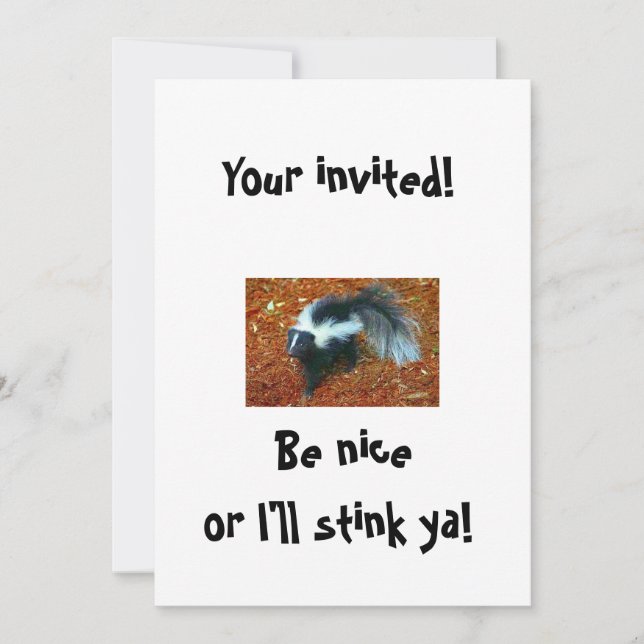 Invitación Sé amable o te apestaré!-invitación (Anverso)