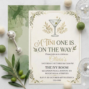 Invitación Se Avecina Un Tini baby shower