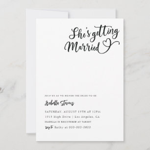 Invitación Se Casa Despedida de Soltera Corazón