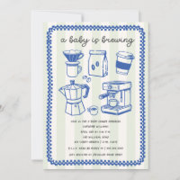 Se Celebra un Bebe Niño Azul Doodle Baby Shower