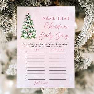 Invitación Se dobla el nombre de Baby Shower de los Navidades