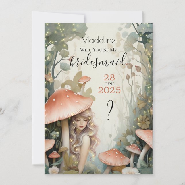 Invitación Sé el paraíso secreto de mi dama de honor. (Anverso)