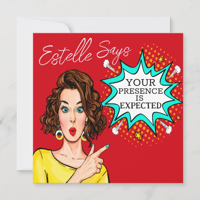 Invitación Se espera su presencia (Anverso)