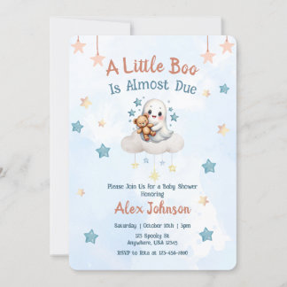 Invitación Se espera un pequeño boo - Personalizado Halloween