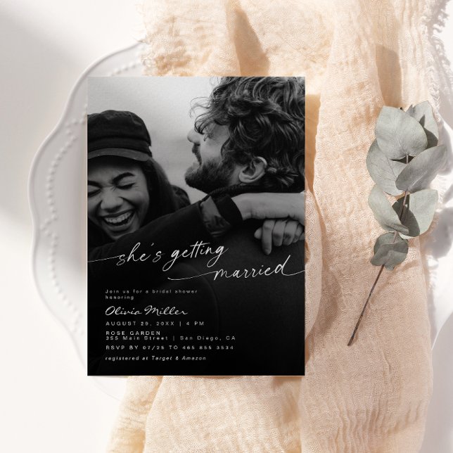 Invitación Se está casando con una ducha de fotos de novia (Subido por el creador)