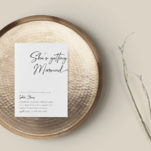 Invitación Se está casando con una ducha Minimalista de novia