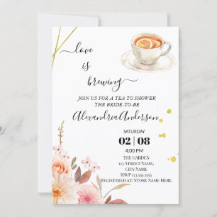 Invitación Se está preparando el amor Regalo Floral de rosas