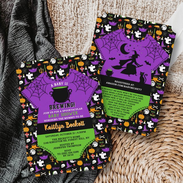 Invitación "Se está preparando un bebé" Baby Shower de Hallow (Subido por el creador)