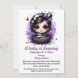 Invitación Se está preparando un bebé - Baby Shower gótico de