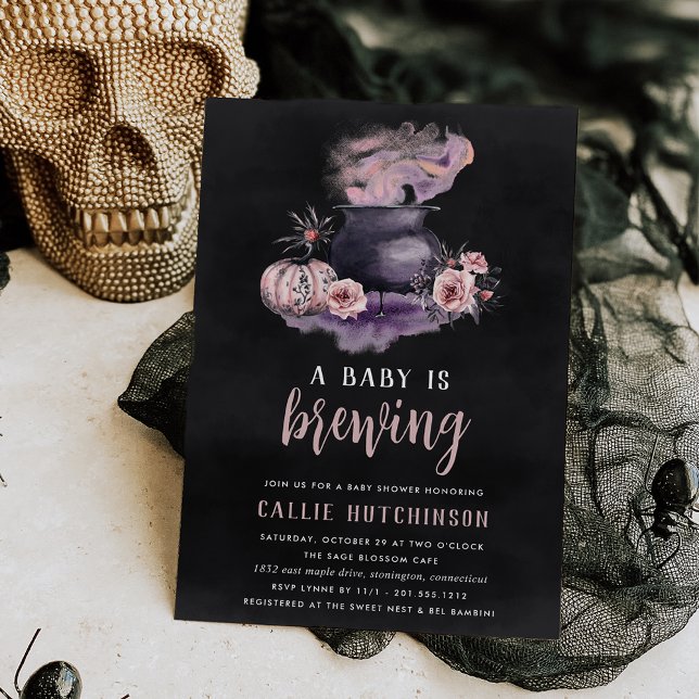 Invitación Se está preparando un bebé | Cute Halloween Baby S (Subido por el creador)