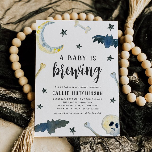 Invitación Se está preparando un bebé | Cute Halloween Baby S (Subido por el creador)