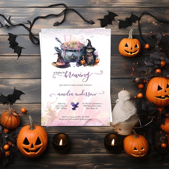 Invitación Se está preparando un bebé | Cute Halloween Baby S (Subido por el creador)