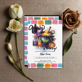 Invitación Se está preparando un bebé | Cute Halloween Baby S